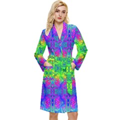 Happy Colors Long Sleeve Velour Robe