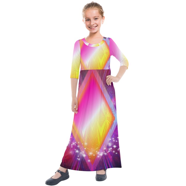 My Diamonds Kids  Quarter Sleeve Maxi Dress