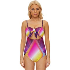 My Diamonds Knot Front One-piece Swimsuit