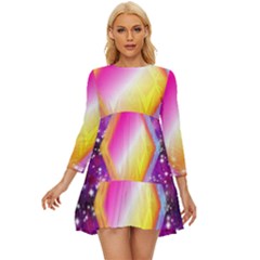 My Diamonds Long Sleeve Babydoll Dress