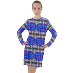 Bluedaba Long Sleeve Hoodie Dress by Thespacecampers