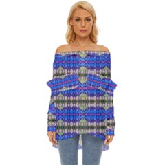 Bluedaba Off Shoulder Chiffon Pocket Shirt