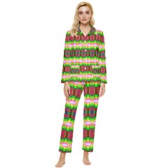 Extra Terrestrial Womens  Long Sleeve Velvet Pocket Pajamas Set