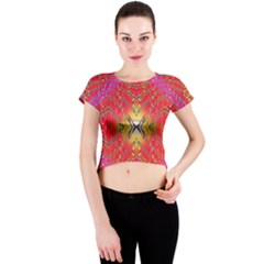 Lava Liquid Crew Neck Crop Top by Thespacecampers