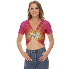 Lava Liquid Twist Front Crop Top