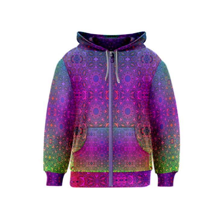 Stained Glass Kids  Zipper Hoodie