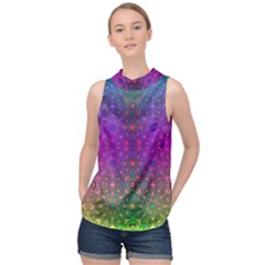 Stained Glass High Neck Satin Top by Thespacecampers