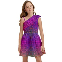 Stained Glass Kids  One Shoulder Party Dress