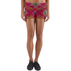 Dreamy Cheetah Yoga Shorts by Thespacecampers