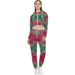 Dreamy Cheetah Cropped Zip Up Lounge Set by Thespacecampers