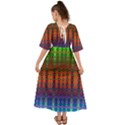 Pixels Kimono Sleeve Boho Dress View2