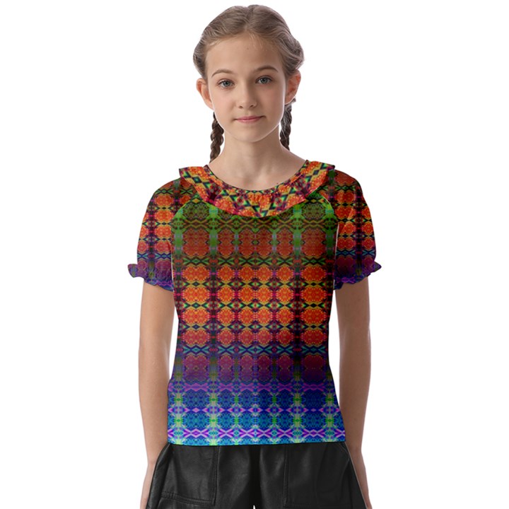 Pixels Kids  Frill Chiffon Blouse