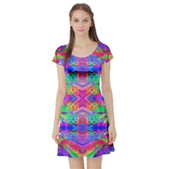 Deep Space 444 Short Sleeve Skater Dress by Thespacecampers