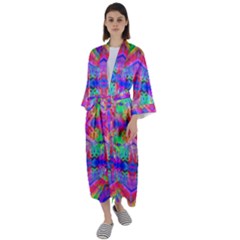 Deep Space 444 Maxi Satin Kimono by Thespacecampers