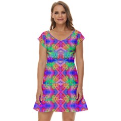 Deep Space 444 Short Sleeve Tiered Mini Dress by Thespacecampers