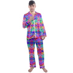 Deep Space 444 Men s Long Sleeve Satin Pajamas Set by Thespacecampers