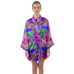 Deep Space 444 Long Sleeve Satin Kimono by Thespacecampers