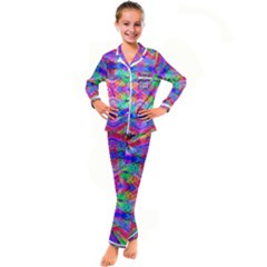 Deep Space 444 Kid s Satin Long Sleeve Pajamas Set by Thespacecampers