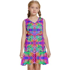 Deep Space 444 Kids  Sleeveless Tiered Mini Dress