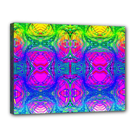 Liquidy Rainbow Canvas 16  X 12  (stretched) by Thespacecampers