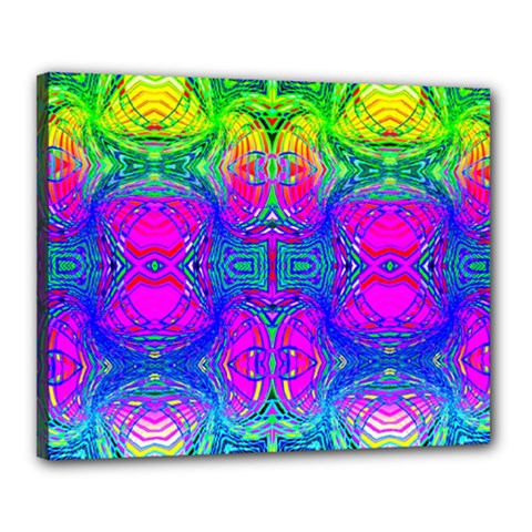 Liquidy Rainbow Canvas 20  X 16  (stretched) by Thespacecampers