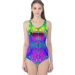 Liquidy Rainbow One Piece Swimsuit by Thespacecampers