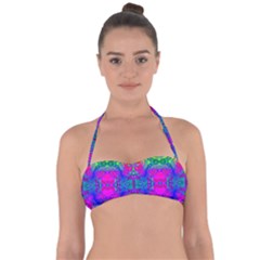 Liquidy Rainbow Halter Bandeau Bikini Top by Thespacecampers