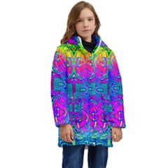 Liquidy Rainbow Kid s Hooded Longline Puffer Jacket