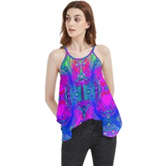 Liquidy Rainbow Flowy Camisole Tank Top by Thespacecampers