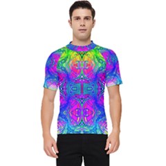 Liquidy Rainbow Men s Short Sleeve Rash Guard by Thespacecampers