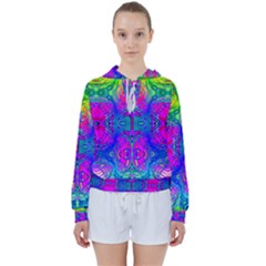 Liquidy Rainbow Women s Tie Up Sweat by Thespacecampers