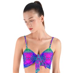 Liquidy Rainbow Woven Tie Front Bralet by Thespacecampers