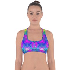 Liquidy Rainbow Cross Back Hipster Bikini Top  by Thespacecampers