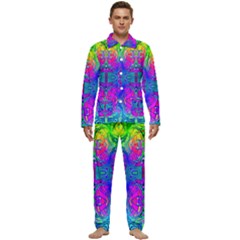 Liquidy Rainbow Men s Long Sleeve Velvet Pocket Pajamas Set by Thespacecampers