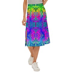 Liquidy Rainbow Midi Panel Skirt by Thespacecampers