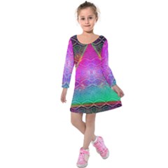 Trinfinity Kids  Long Sleeve Velvet Dress by Thespacecampers