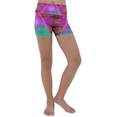 Trinfinity Kids  Lightweight Velour Yoga Shorts by Thespacecampers