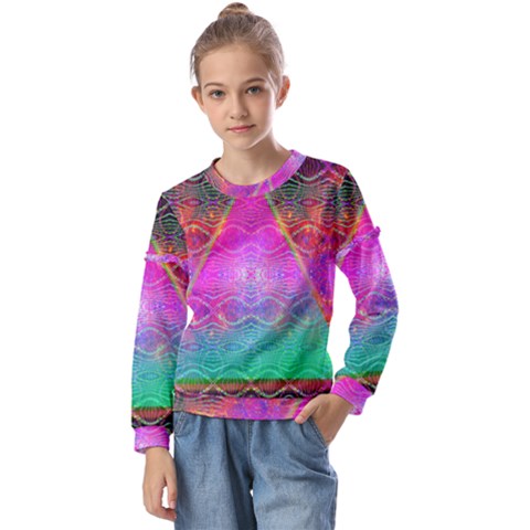 Trinfinity Kids  Long Sleeve Tee With Frill  by Thespacecampers