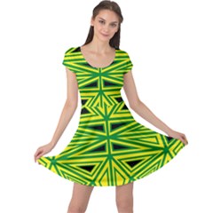 Abstract Pattern Geometric Backgrounds Cap Sleeve Dress by Eskimos