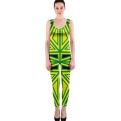 Abstract Pattern Geometric Backgrounds One Piece Catsuit by Eskimos