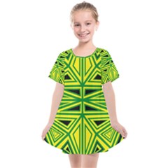 Abstract Pattern Geometric Backgrounds Kids  Smock Dress by Eskimos