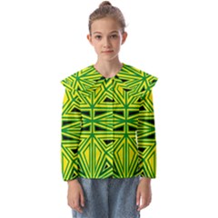 Abstract Pattern Geometric Backgrounds Kids  Peter Pan Collar Blouse