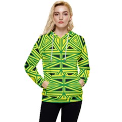 Abstract Pattern Geometric Backgrounds Women s Lightweight Drawstring Hoodie by Eskimos