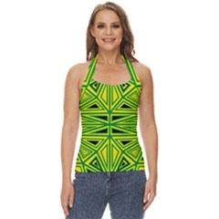 Abstract Pattern Geometric Backgrounds Basic Halter Top