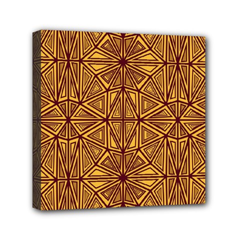 Abstract Pattern Geometric Backgrounds Mini Canvas 6  X 6  (stretched) by Eskimos