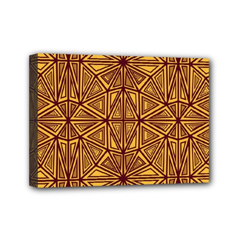 Abstract Pattern Geometric Backgrounds Mini Canvas 7  X 5  (stretched) by Eskimos