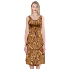 Abstract Pattern Geometric Backgrounds Midi Sleeveless Dress by Eskimos