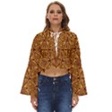 Abstract pattern geometric backgrounds Boho Long Bell Sleeve Top View1