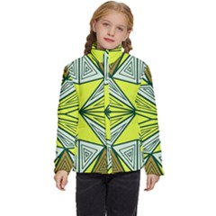 Abstract Pattern Geometric Backgrounds  Kids  Puffer Bubble Jacket Coat