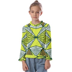 Abstract Pattern Geometric Backgrounds  Kids  Frill Detail Tee